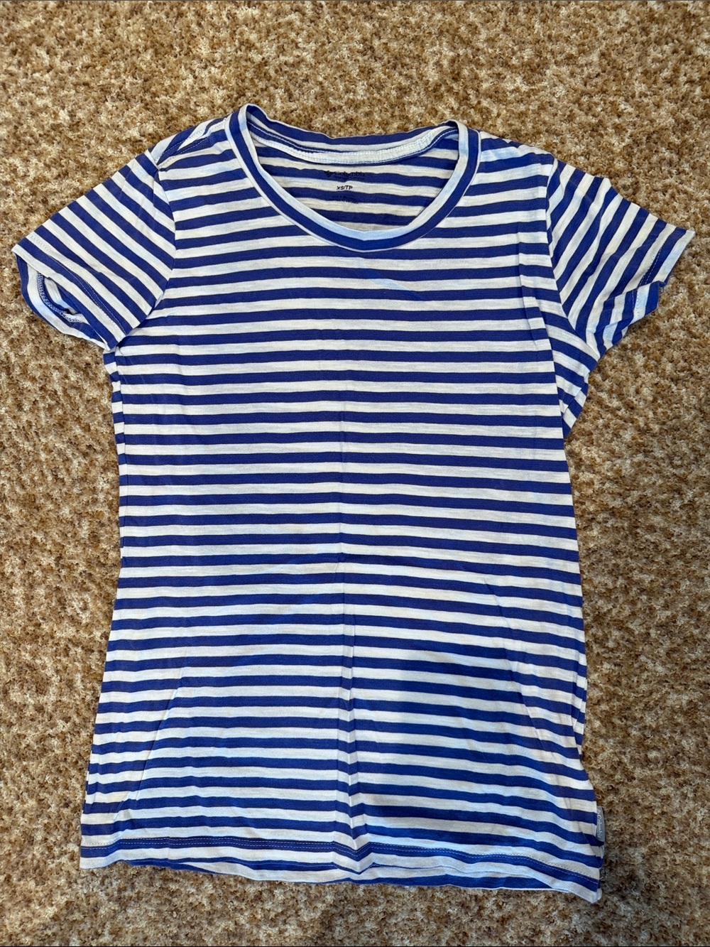 Columbia Blue & White Striped Crewneck Tee